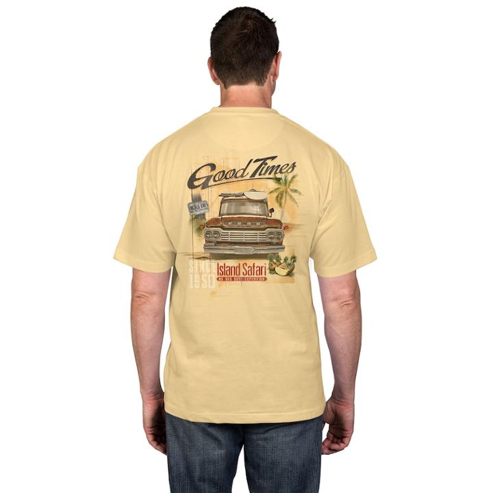 Men's Newport Blue Safari Graphic Tee, Size: Large, Gold