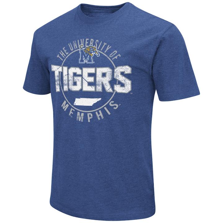 Men's Memphis Tigers Game Day Tee, Size: Xl, Blue (navy)