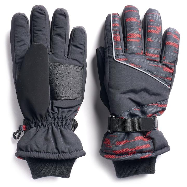 Boys 4-20 Tek Gear Ski Gloves, Size: 4-7, Dark Grey