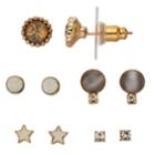 Lc Lauren Conrad Nickel Free Simulated Crystal Stud Earring Set, Women's, Multicolor