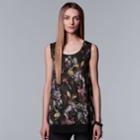 Women's Simply Vera Vera Wang Print Handkerchief Hem Tank, Size: Large, Oxford