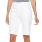 Women's Kate And Sam Stretch Bermuda Shorts, Size: Small, White