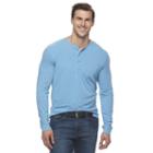 Men's Sonoma Goods For Life&trade; Modern-fit Flexwear Henley, Size: 4xb, Med Blue