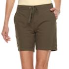 Women's Croft & Barrow&reg; Pull-on Sheeting Shorts, Size: Xxl, Green
