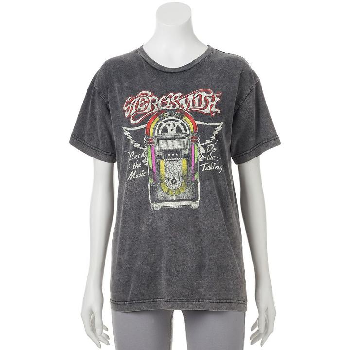 Juniors' Aerosmith Jukebox Graphic Tee, Teens, Size: Small, Black