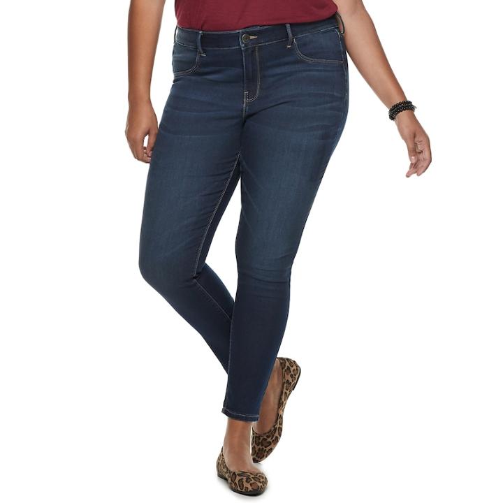 Juniors' Plus Size So&reg; Low-rise Ultimate Jeggings, Teens, Size: 18 W, Med Blue