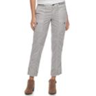 Women's Sonoma Goods For Life&trade; Ripstop Utility Capris, Size: 8, Silver