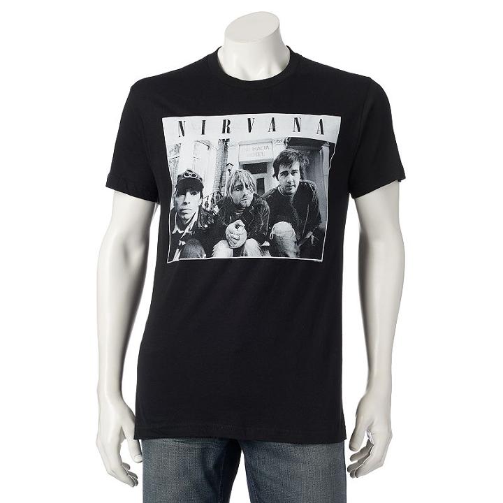 Men's Nirvana Photo Tee, Size: Xxl, Black