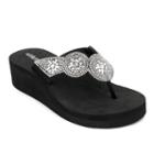 Olivia Miller Mariella Women's Wedge Sandals, Girl's, Size: 10, Black