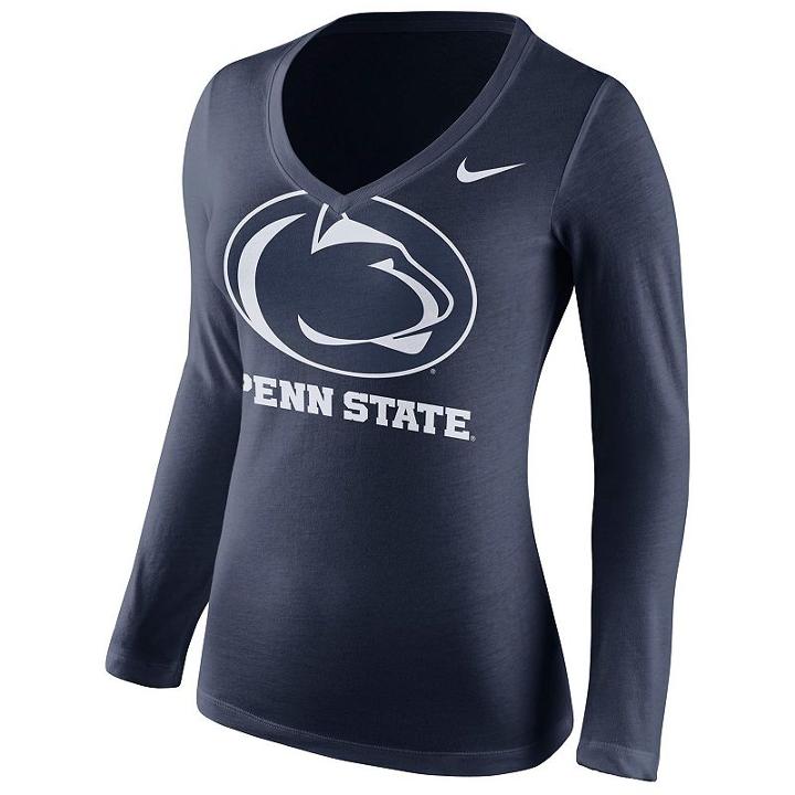 Women's Nike Penn State Nittany Lions Wordmark Tee, Size: Large, Blue (navy)