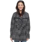 Juniors' Iz Byer Micro Fleece Houdstooth Jacket, Teens, Size: Large, Oxford