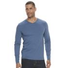 Men's Apt. 9&reg; Solid Premier Flex V-neck Tee, Size: Xl, Blue