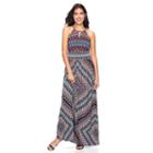 Women's Suite 7 Abstract Halter Maxi Dress, Size: 14, Ovrfl Oth