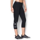 Women's Under Armour Favorite Graphic Capri Leggings, Size: Large, Black
