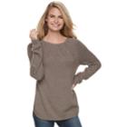 Women's Sonoma Goods For Life&trade; Cable Knit Sweater, Size: Xs, Med Brown