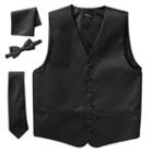 Men's Steven Land Solid 4-pc. Vest Set, Size: Xl, Black