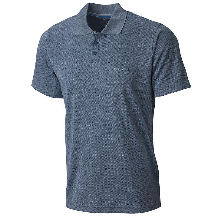 Men's Columbia New Utilizer Classic-fit Jacquard Performance Polo, Size: Small, Med Blue