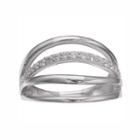 Primrose Sterling Silver Cubic Zirconia Openwork Ring, Women's, Size: 9, White