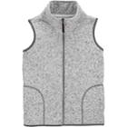 Boys 4-12 Carter's Sweater Knit Fleece Zip Vest, Size: 6, White