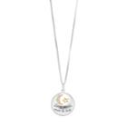 Timeless Sterling Silver Love You To The Moon & Back Pendant Necklace, Women's, White