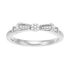 Simply Vera Vera Wang Sterling Silver 1/10 Carat T.w. Diamond Bow Ring, Women's, Size: 8, White