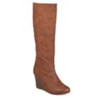 Journee Collection Langly Women's Wedge Knee High Boots, Size: Medium (11), Med Brown
