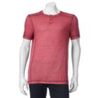 Big & Tall Helix Burnout Henley, Men's, Size: 3xl, Red