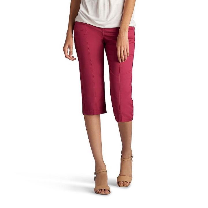 Women's Lee Lorelie Relaxed Fit Skimmer Capris, Size: 12 Avg/reg, Purple Oth