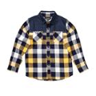 Boys 4-7 French Toast Chambray Plaid Flannel Button-down Shirt, Boy's, Size: 6, Drk Yellow
