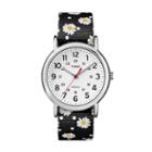 Timex Women's Weekender Floral Reversible Watch, Size: Medium, Black