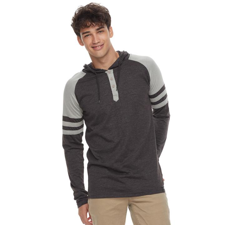 Men's Burnside Football Hoodie, Size: Medium, Grey (charcoal)