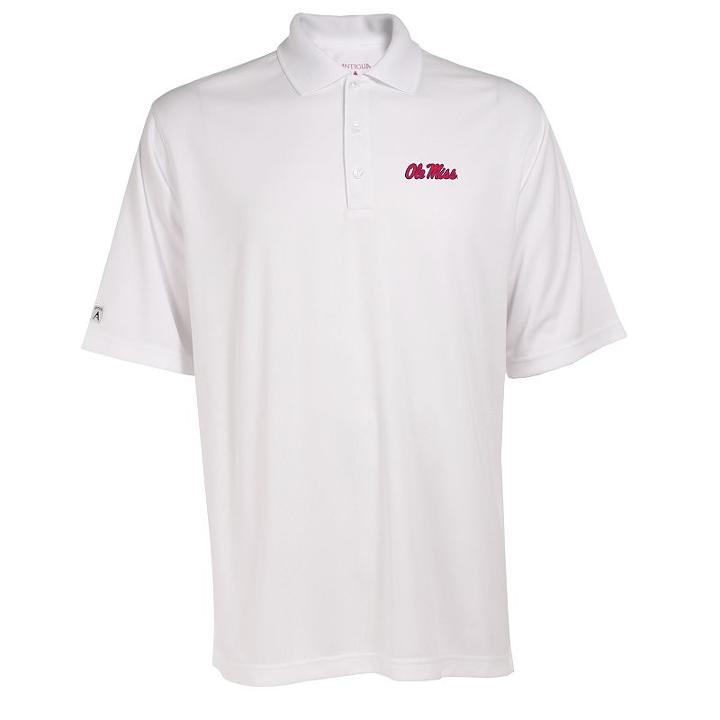 Men's Ole Miss Rebels Exceed Desert Dry Xtra-lite Performance Polo, Size: Xl, White