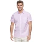 Men's Apt. 9&reg; Premier Flex Slim-fit Stretch Woven Button-down Shirt, Size: Small Slim, Brt Pink