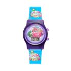Shopkins Strawberry Kiss, D'lish Donut, Kooky Cookie & Apple Blossom Girls' Digital Light-up Watch, Size: Small, Blue