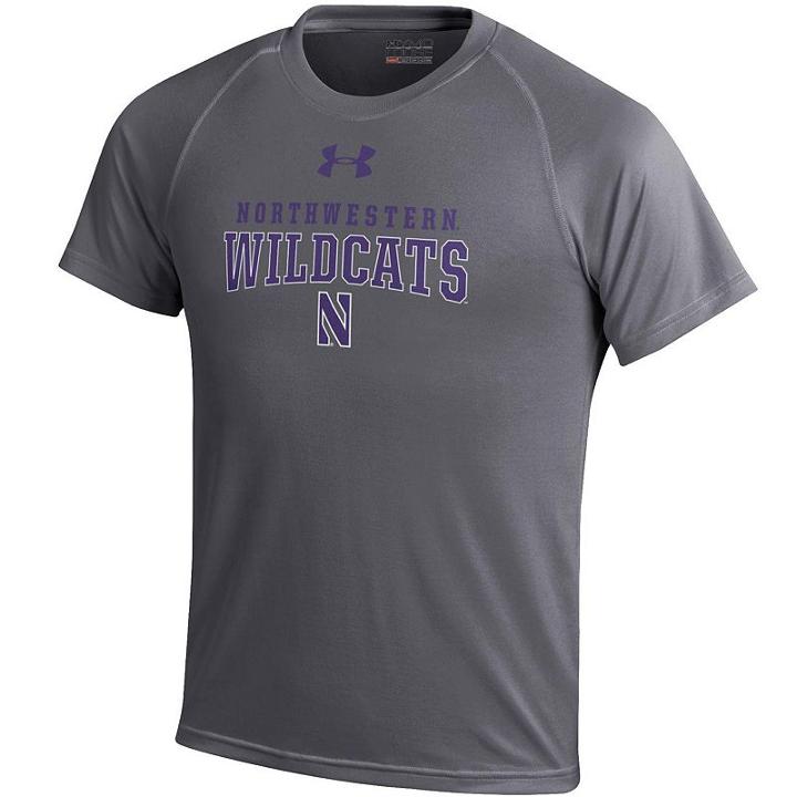 Boys 8-20 Under Armour Northwestern Wildcats Tech Tee, Boy's, Size: L(14/16), Grey