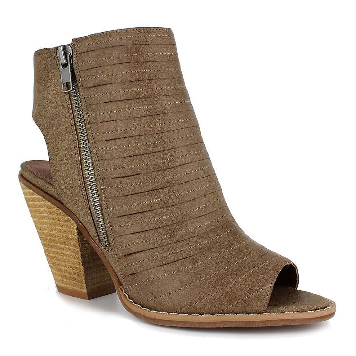 Dolce By Mojo Moxy Cash Women's Peep Toe Ankle Boots, Girl's, Size: Medium (10), Beige Oth