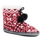 Women's Muk Luks Bootie Slippers, Size: L-xl, Dark Red