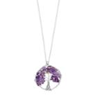 Sterling Silver Amethyst Tree Of Life Pendant, Women's, Size: 18, Purple