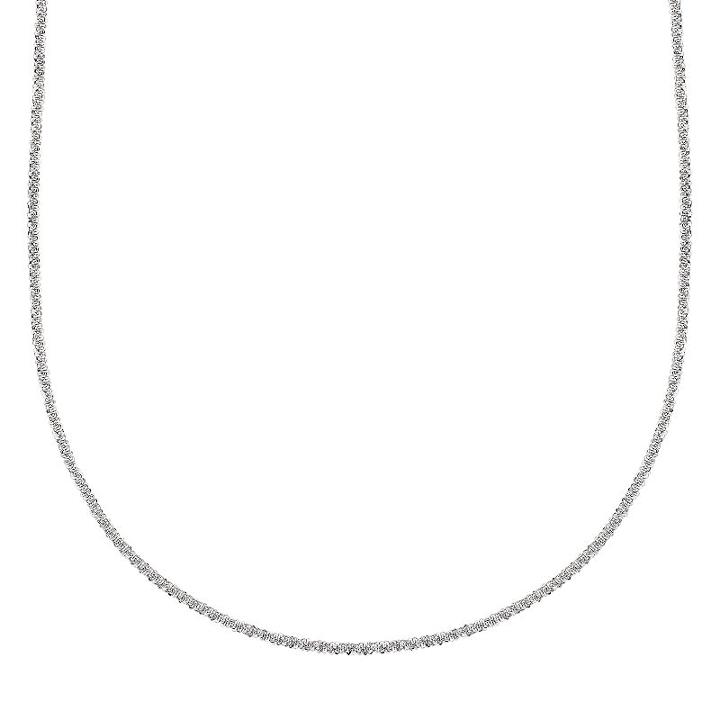 Splendid Silver Silver-bonded Mirror Rope Chain Necklace - 18-in, Women's, Size: 18, Grey
