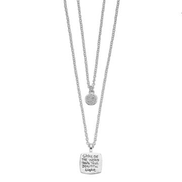 Silver Expressions By Larocks Silver Plated Crystal Shine On Pendant Necklace Set, Women's