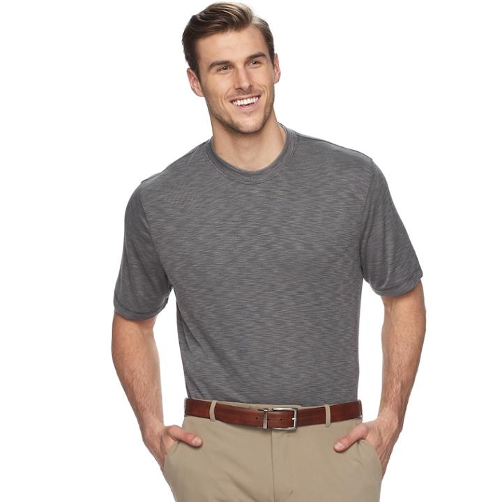 Big & Tall Van Heusen Air Classic-fit Mock-layer Crewneck Tee, Men's, Size: 3xl Tall, Black