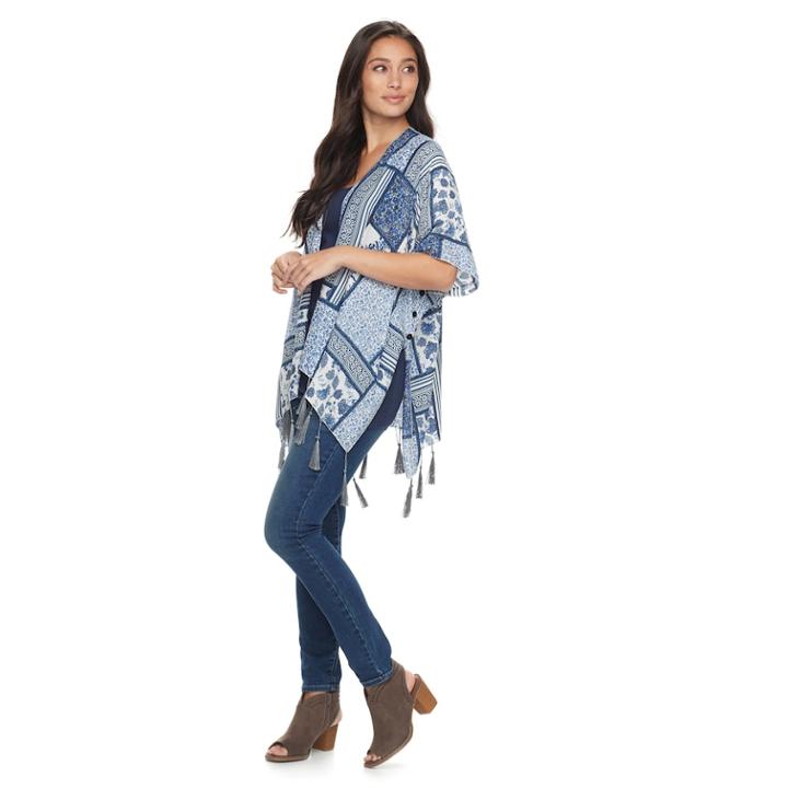 Women's Sonoma Goods For Life&trade; Patchwork Kimono, Blue (navy)