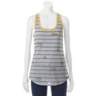 Juniors' Despicable Me Minions Stripe Racerback Graphic Tank, Girl's, Size: Small, Grey Other