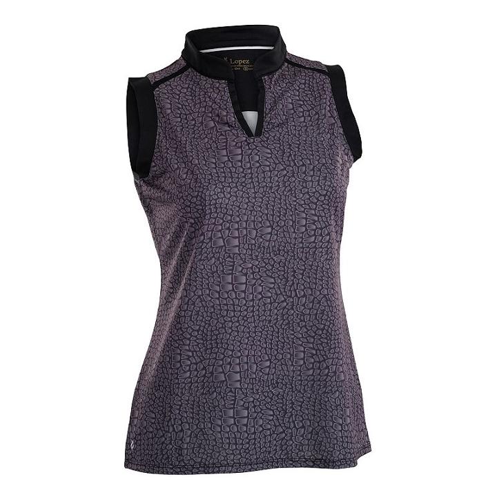 Plus Size Nancy Lopez Sing Sleeveless Golf Polo, Women's, Size: 2xl, Black