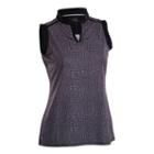 Plus Size Nancy Lopez Sing Sleeveless Golf Polo, Women's, Size: 2xl, Black