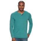 Men's Sonoma Goods For Life&trade; Classic-fit Flexwear Henley, Size: Xl, Dark Green