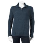 Men's Croft & Barrow&reg; Classic-fit Quarter-zip Sweater, Size: Large, Blue (navy)