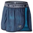 Women's New Balance Accelerate Printed 2.5 Running Shorts, Size: Small, Med Blue