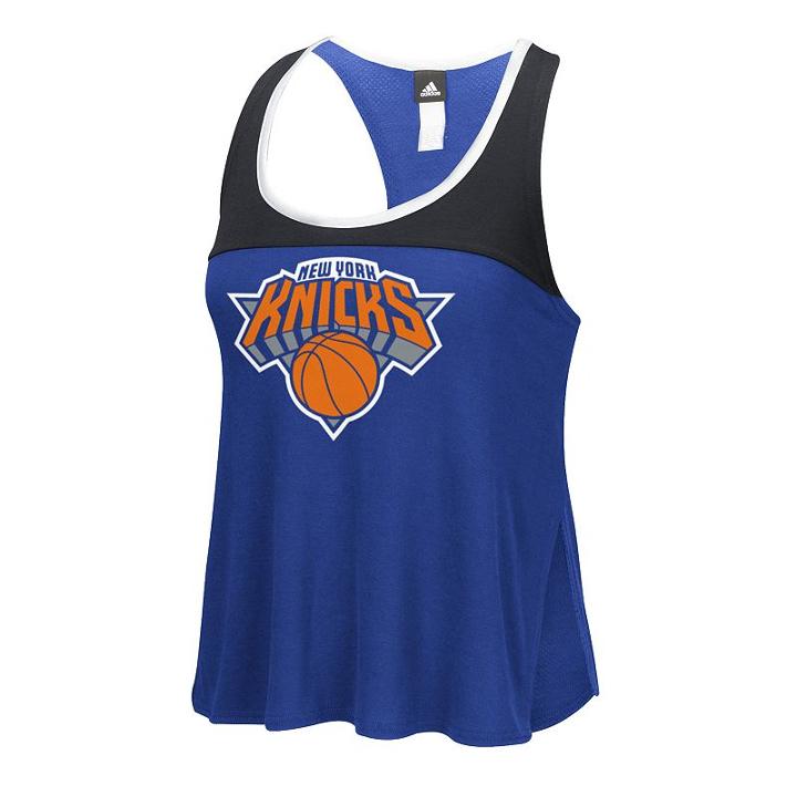 Women's Adidas New York Knicks Finished Tank Top, Size: Xl, Blue