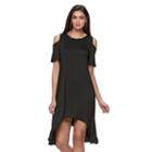 Women's Jennifer Lopez Embellished Cold-shoulder Shift Dress, Size: Medium, Black